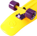 Скейтборд Y-SCOO Fishskateboard Print 22" RT винил 56,6х15 с сумкой  YELLOW/dark purple 401-Y3