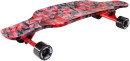 Скейтборд Y-SCOO Longboard Shark TIR 31" RT пластик 79х22 с сумкой CHAOS RED/black 408-Ch2