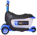 Самокат-каталка трехколёсный Y-SCOO Mini Jump&Go синий4