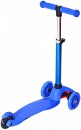 Самокат-каталка трехколёсный Y-SCOO Mini Jump&Go синий со светящимися колесами10