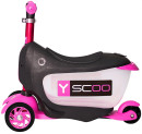 Самокат-каталка трехколёсный Y-SCOO Mini Jump&Go розовый3