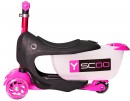 Самокат-каталка трехколёсный Y-SCOO Mini Jump&Go розовый со светящимися колесами5