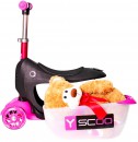 Самокат-каталка трехколёсный Y-SCOO Mini Jump&Go розовый со светящимися колесами7