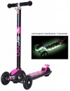 Самокат трехколёсный Y-SCOO MAXI Laser Show черный/розовый3