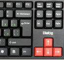 Клавиатура проводная Dialog KS-030U USB черный красный3