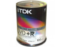 Диски DVD+R TDK 16x 4.7Gb CakeBox 100шт 19504