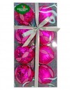 Набор шаров Новогодняя сказка 6 см 8 шт розовый пластик  972352