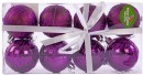 Набор шаров Новогодняя сказка 6 см 8 шт фиолетовый 972347