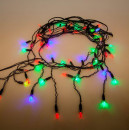 Гирлянда электрическая Новогодняя сказка Свечи 51 LED Портьера цветного свечения, черный провод2,5 м, мигающий свет 971035