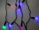 Гирлянда электрическая Новогодняя сказка Свечи 51 LED Портьера цветного свечения, черный провод2,5 м, мигающий свет 9710353