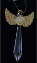 Елочные украшения Winter Wings Ангел 11 см 2 шт прозрачный стекло N07730