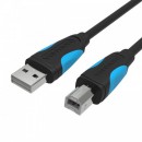 Кабель USB 2.0 AM-BM 1.5м Vention VAS-A16-B150 черный