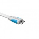 Кабель USB 3.0 A(m)-microUSB B 2.0м Vention VAS-A12-W200 плоский белый2