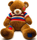 Мягкая игрушка медведь Fluffy Family Мишка Топтыжка в кофте 70 см коричневый плюш  681175
