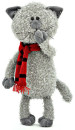 Мягкая игрушка ORANGE "Кот обормот в шарфике" 20 см серый текстиль OS067/202