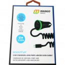 Автомобильное зарядное устройство Mango Device с витым кабелем micro usb 3.4A черный XBX-015AM2