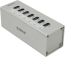 Концентратор USB 3.0 Orico A3H7-SV 7 x USB 3.0 серебристый