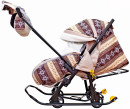 Санки-коляска RT Snow Galaxy Luxe: Скандинавия до 50 кг сталь ткань разноцветный 6078 + муфта3
