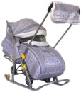 Санки-коляска R-Toys SNOW GALAXY LUXE Финляндия до 25 кг металл серый