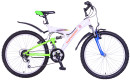 Велосипед двухколёсный Top Gear Neon 120 24" бело-сине-зеленый
