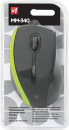 Мышь проводная DEFENDER MM-340 чёрный зелёный USB 523464