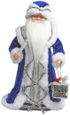 Дед Мороз Новогодняя сказка 40 см, мех., муз., песня "В лесу родилась елочка", синий