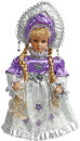 Кукла Новогодняя сказка Снегурочка 30 см 1 шт фиолетовый текстиль, пластик, искусственный мех