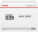 Картридж Canon CRG 039 BK для Canon LBP351X черный 0287C0014