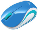 Мышь беспроводная Logitech Wireless Mini Mouse M187 синий USB 910-0027333