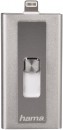 Картридер внешний Hama MoveData USB 2.0/Lightning серебристый 001241533