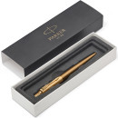 Шариковая ручка автоматическая Parker Jotter Luxe K177 West End Gold синий M 19532034