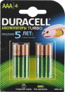 Аккумулятор 850 mAh Duracell HR03-4BL AAA 4 шт