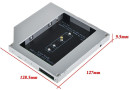 Шасси Orient UHD-2M2C9 для SSD M.2 NGFF для установки в SATA отсек оптического привода ноутбука 9.5 мм 303466