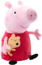 Мягкая игрушка свинка Peppa Pig Пеппа с игрушкой 40 см розовый красный текстиль
