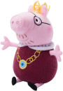Мягкая игрушка свинка Peppa Pig Папа Свин король 30 см розовый текстиль плюш
