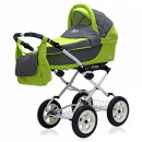 Коляска 2-в-1 Teddy BartPlast Fenix Classic (04/серый-салатовый)