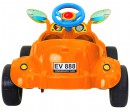 Машина педальная RT Молния с музыкальным рулем оранжевая ОР09-9033