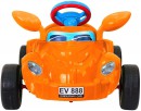 Машина педальная RT Молния с музыкальным рулем оранжевая ОР09-9035