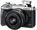 Фотоаппарат Canon EOS M6 24Mpix 3" 1080p 180p WiFi 15-45 IS STM f/ 3.5-6.3 LP-E17 черный/серебристый 1725C0122