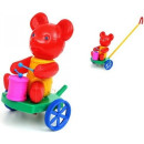 Каталка на палочке Suchanek Мишка с барабаном пластик от 1 года на колесах разноцветный  SHNK-04