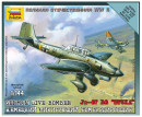 Самолёт Звезда "Немецкий бомбардировщик Ju-87 В2" 1:144 черный