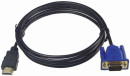 Кабель HDMI VGA 1.8м VCOM Telecom TA670-1.8M круглый черный