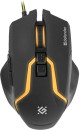 Мышь проводная Defender Warhead MP-1400 + коврик чёрный жёлтый USB2