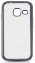 Чехол силиконовый DF sCase-26 с рамкой для Samsung Galaxy J1 mini 2016 серый космос