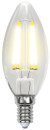 Лампа светодиодная свеча Uniel Sky E14 6W 3000K (UL-00000199) LED-C35-6W/WW/E14/CL PLS02WH