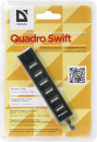 Концентратор USB 2.0 Defender Quadro Swift 7 x USB 2.0 черный 832034
