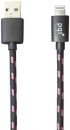 Кабель Lightning 0.9м PQI i-Cable Mesh круглый черно-розовый 6PCT-008R0003A2