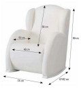 Кресло-качалка мини Micuna Wing Flor (white/white искусственная кожа)2