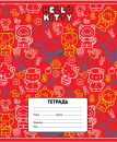 Тетрадь школьная Action! "Hello Kitty" 12 листов клетка скрепка HKO-AN-1201/5-34