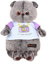 Мягкая игрушка кот BUDI BASA "Басик - Веселый фотограф" 30 см серый искусственный мех текстиль Ks30-056